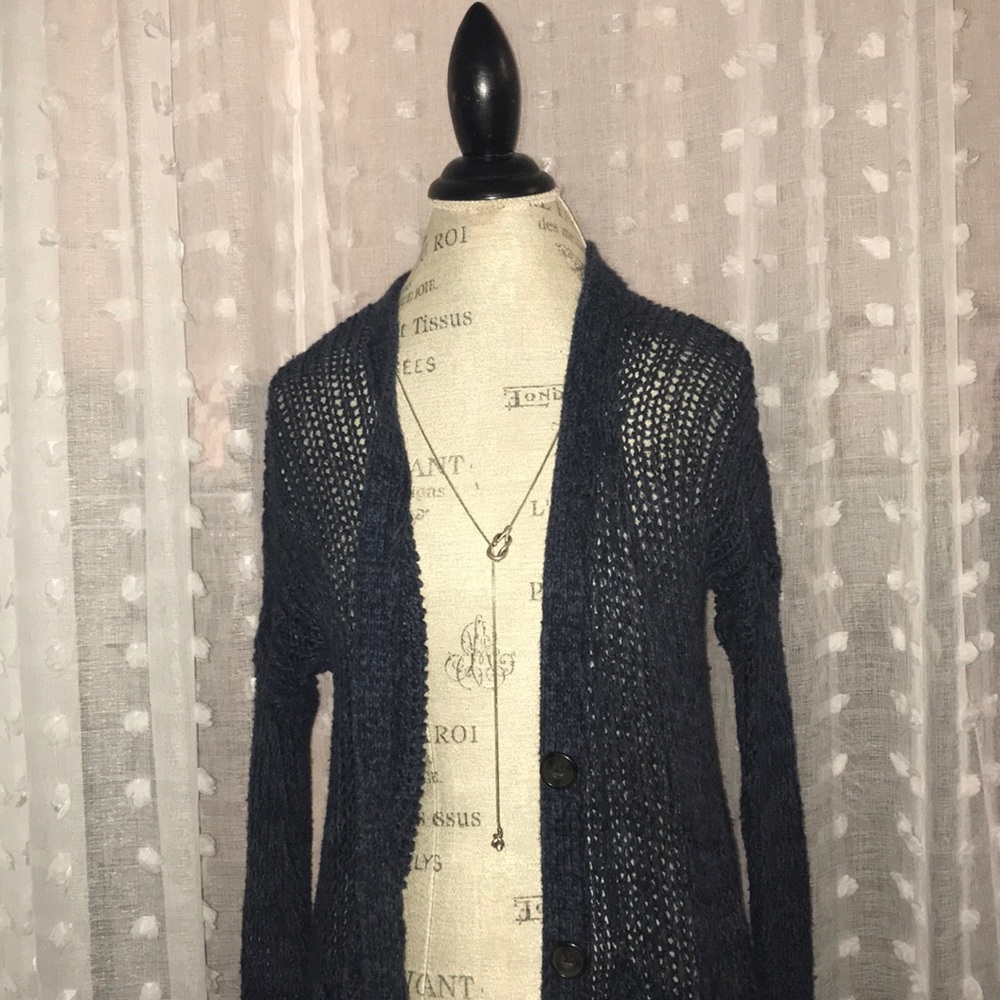 Navy Hollister knit button down cardigan